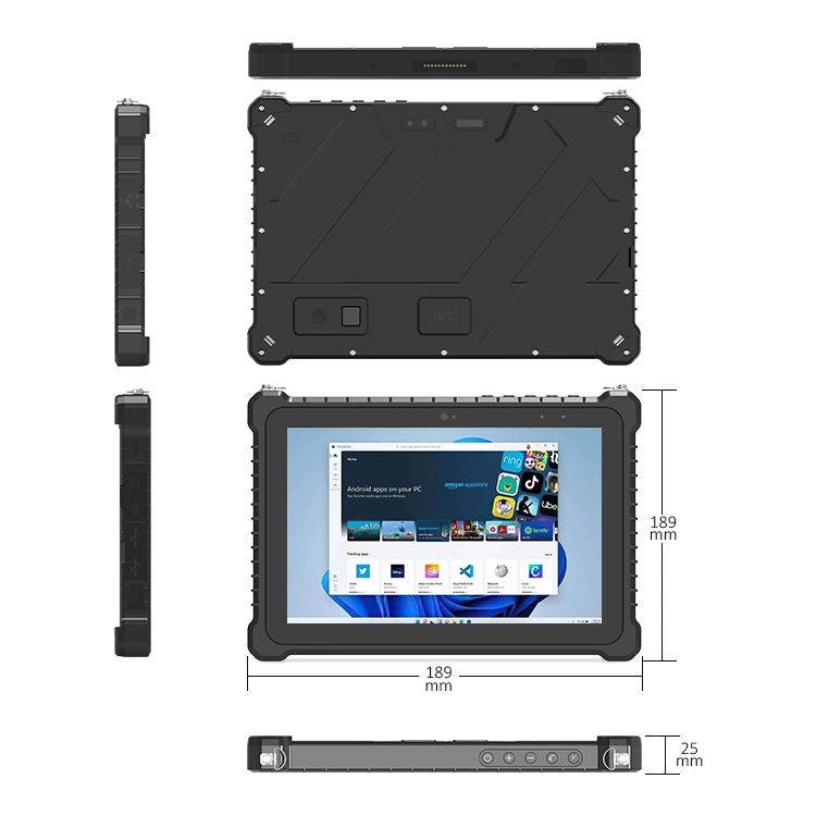 Senke Gigabit Ethernet 10.1" 1200*1920 IPS Screen Windows 10 11 IP67 Waterproof Fully Rugged Extreme Tablet PC