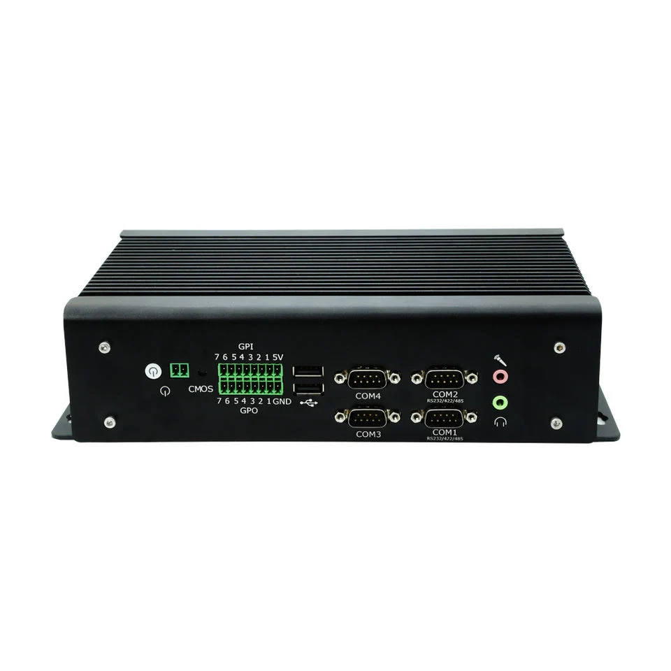 Fanless Industrial Mini PC with Gpio Core I5 10200h 2X 2.5gbe LAN 6*COM 3*Display 4G Win11 Rugged Mini Computer