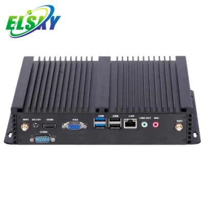 Elsky Ipc6000 Qm9700 barato Skylake Dual Core 7100u 7500u 7200u HD510HD610 barebone SATA3.0 SSD HDD 4K pantalla Ubuntu Mini PC